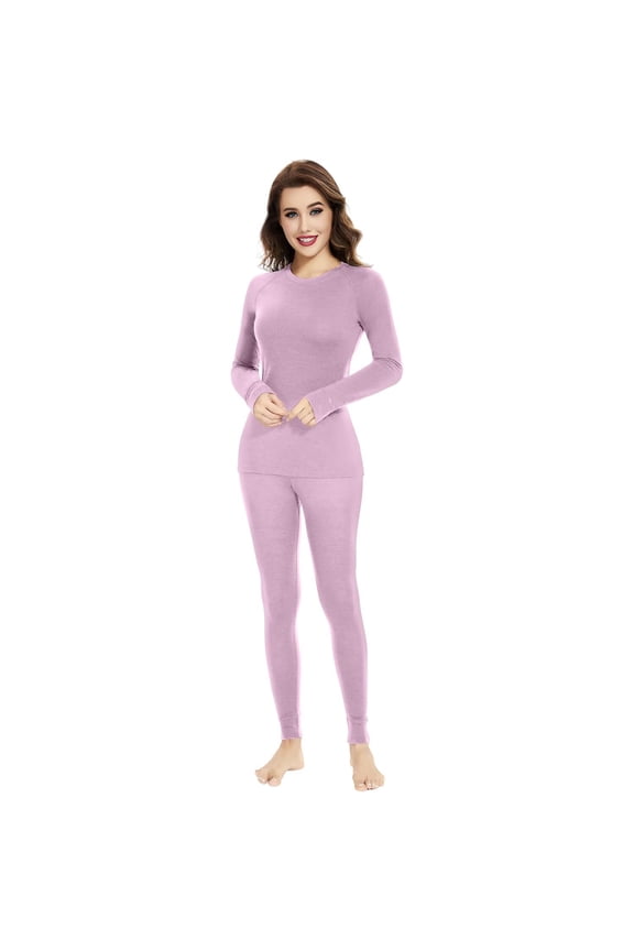 Women’s 100% Merino Wool Base Layer Set Lightweight Thermal Underwear for Ski Winter Outdoor