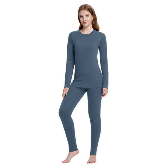 Womens 100% Merino Wool Base Layer Sets for Ski Lightweight Thermal Underwear