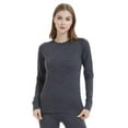 thumbnail image 1 of Womens 100% Merino Wool Base Layer Top for Ski Lightweight Thermal Underwear Shirts, 1 of 7