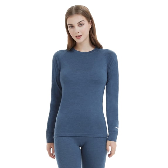 Iguana Women’s 100% Merino Wool Base Layer Top Lightweight Thermal Shirt Ski Activewear Moisture-Wicking