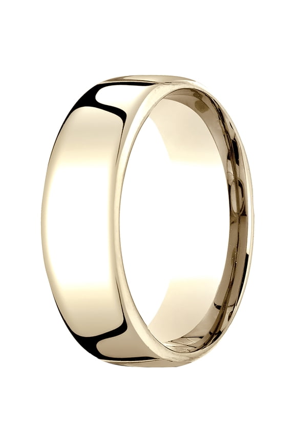Womens 10K Yellow Gold, 7.5mm London Couture Comfort-Fit Wedding Band (sz 7.5)