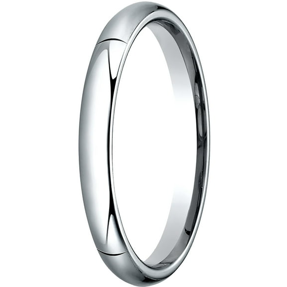 Womens 14K White Gold, 3.0mm High Dome Heavy Comfort-Fit Wedding Band (sz 13)