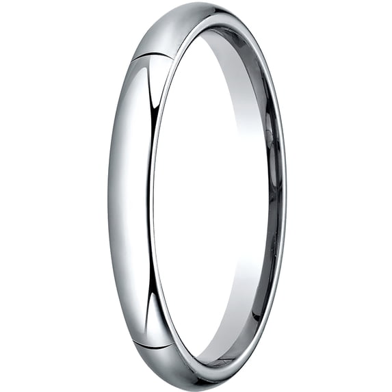 Womens 14K White Gold, 3.0mm High Dome Heavy Comfort-Fit Wedding Band (sz 7)