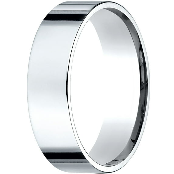 Womens 14K White Gold, 6.0mm Flat Comfort-Fit Wedding Band (sz 12.5)