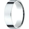 thumbnail image 1 of Womens 14K White Gold, 6.0mm Flat Comfort-Fit Wedding Band (sz 7), 1 of 3