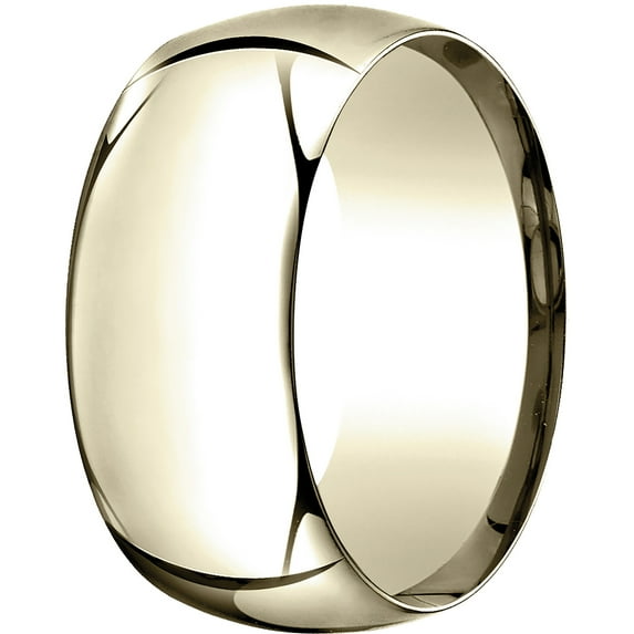 Womens 14K Yellow Gold, 10.0mm High Dome Heavy Comfort-Fit Wedding Band (sz 4.5)