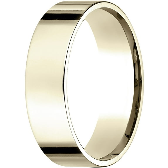 Womens 14K Yellow Gold, 6.0mm Flat Comfort-Fit Wedding Band (sz 13.5)