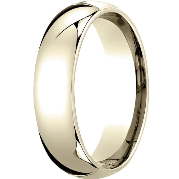Womens 14K Yellow Gold, 6mm Slim Profile Comfort-Fit Wedding Band (sz 11.5)