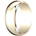 thumbnail image 1 of Womens 14K Yellow Gold, 7.0mm Traditional Dome Oval Wedding Band (sz 13), 1 of 3