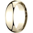 thumbnail image 1 of Womens 14K Yellow Gold, 7mm Slightly Domed Standard Comfort-Fit Wedding Band (sz 10), 1 of 3