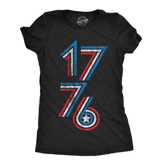 Womens 1776 Stripes Funny T Shirt Awesome Fourth Of July Graphic Tee for Ladies Womens Graphic Tees