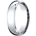 thumbnail image 1 of Womens 18K White Gold, 6mm Slightly Domed Standard Comfort-Fit Wedding Band (sz 7.5), 1 of 3