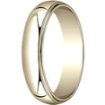 thumbnail image 1 of Womens 18K Yellow Gold, 5.0mm Traditional Dome Oval Wedding Band with Milgrain (sz 4), 1 of 3