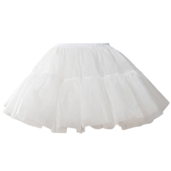 Womens 1950s Tutus Tulle Petticoat 6 Layer Ruffled Bubble Skirt Underskirt Half Slips Dress for