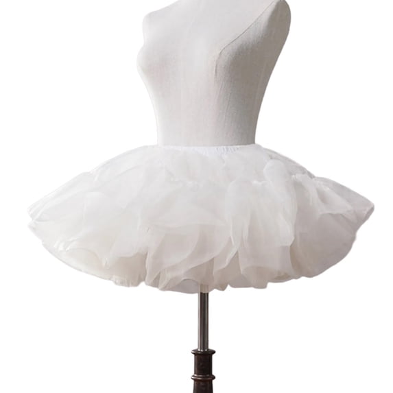 Womens 1950s Tutus Tulle Petticoat 6 Layer Ruffled Bubble Skirt Underskirt Half Slips Dress for