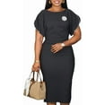 thumbnail image 1 of Womens 1950s Vintage Bodycon Pencil Midi Dress Work Church Sheath Summer Dress, 1 of 8