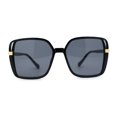 thumbnail image 1 of Womens 1990s Fashion Butterfly Chic Oversize Sunglasses All Black, 1 of 4