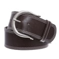 thumbnail image 1 of Womens 2 1/4" Wide Stitching Edged Plain High Waist Soft Cowhide Leather Belt, 1 of 5