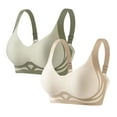 thumbnail image 1 of Womens 2 Pack Everyday Bras, Caralush Bra Lushfitting Comfort Powerful Push-up Seamless Bras, Caralush Bra, Wireless Underwear Bra for Older Women M-3XL, 1 of 2