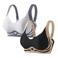 thumbnail image 1 of Womens 2 Pack Everyday Bras, Caralush Bra Lushfitting Comfort Powerful Push-up Seamless Bras, Caralush Bra, Wireless Underwear Bra for Older Women M-3XL, 1 of 2