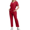 thumbnail image 1 of Womens 2 Piece Jogger Set Casual Short Sleeve Top and Pants Lounge Set Summer Active Tracksuit Lounge Wear, 1 of 7