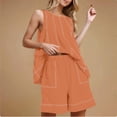 thumbnail image 1 of Womens 2 Piece Lounge Set Casual Summer Outfits Sleeveless Tank Top and Elastic Waist Shorts with Pockets, 1 of 5