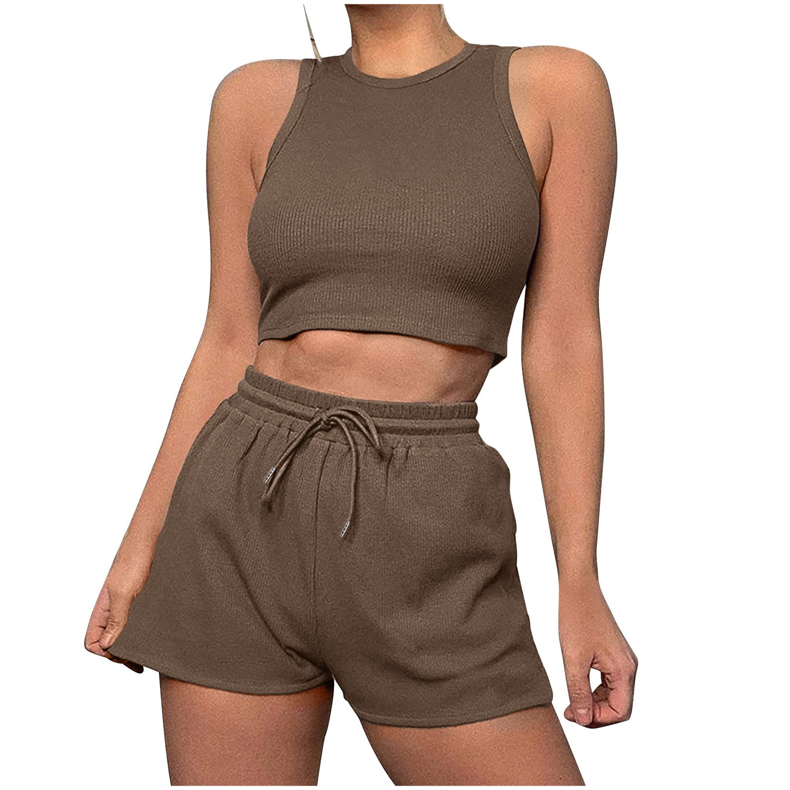 Women S Two Piece Contrast Lounge Set White Raglan Crop Tee Navy Dolphin Shorts Pajama Set main image 0
