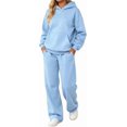thumbnail image 1 of Womens 2 Piece Lounge Sweat Sets Joggers Sweatpants Matching Sweatsuits, 1 of 4