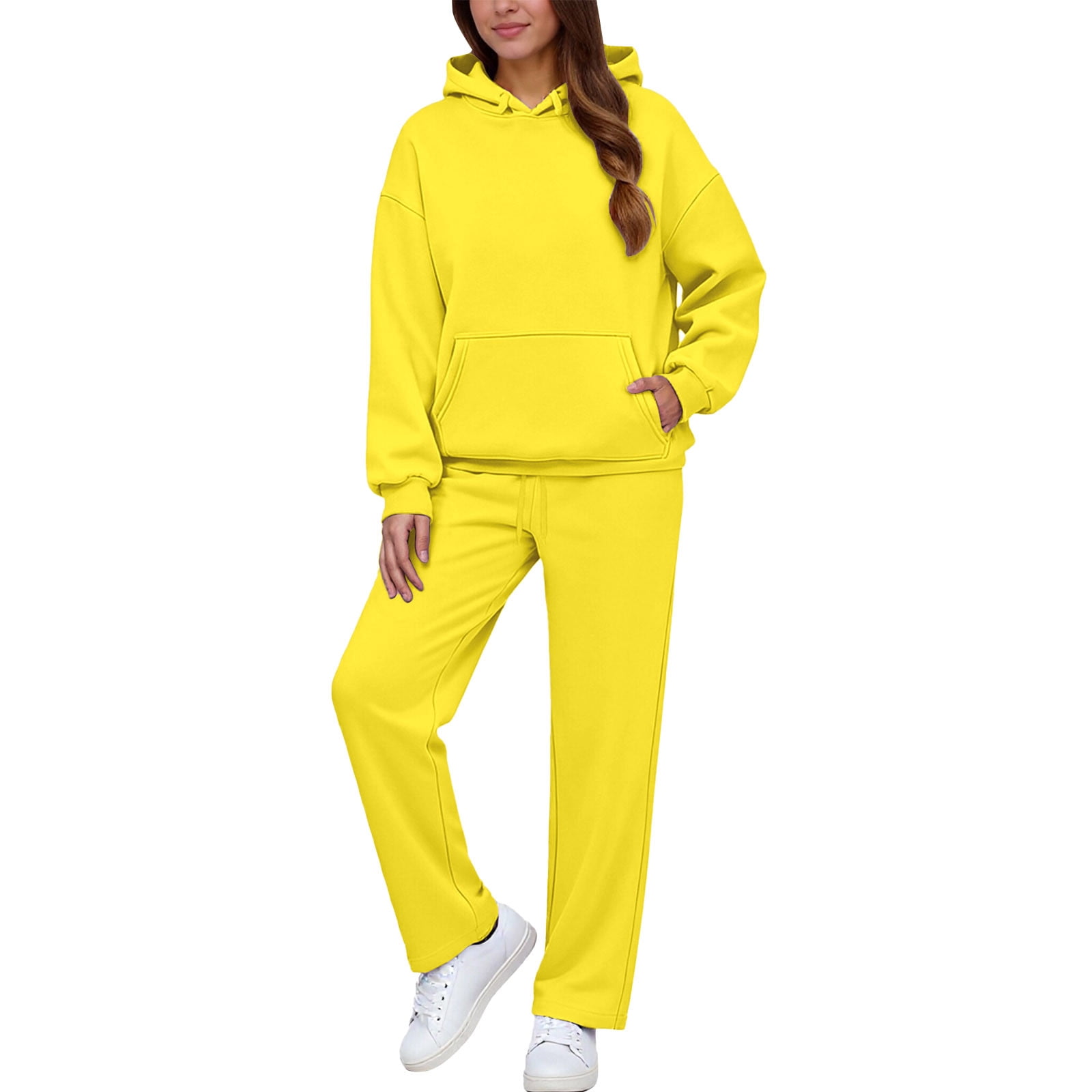 Piuwrlz 2 Piece Velvet Lounge Set For Women – Oversized Hoodie & Jogger Sweatpants Y2K Tracksuit