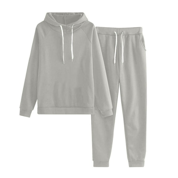 Womens 2 Piece Outfits Lounge Hoodie Sweatsuit Sets Fall Comfy Sweatpants with Pockets