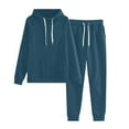 thumbnail image 1 of Womens 2 Piece Outfits Lounge Hoodie Sweatsuit Sets Fall Comfy Sweatpants with Pockets, 1 of 4