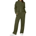 thumbnail image 1 of Womens 2 Piece Outfits Sweatsuits Fall Full Zipper Sweatshirts Workout Pants Matching Sweat Sets Winter Tracksuits, S, 1 of 7