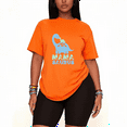 thumbnail image 1 of Womens 2 Piece Oversized Lounge Outfit Casual Summer Sets Mama Saurus Graphic Funny Dinosaur Printed Crew Neck T-Shirt and Short Matching Clothing Set-Orange-2XL, 1 of 6