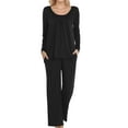 thumbnail image 1 of Womens 2 Piece Pajama Sets, Long Sleeve Tops with Comfy Pants, Ladies Pjs Sets with Pockets, 1 of 5
