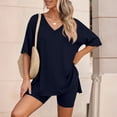 thumbnail image 1 of Womens 2 Piece Summer Short Sets Lounge Outfits Spring Vacation Cruise Travel Resort Beach Loungewear Cute Pajamas, 1 of 7