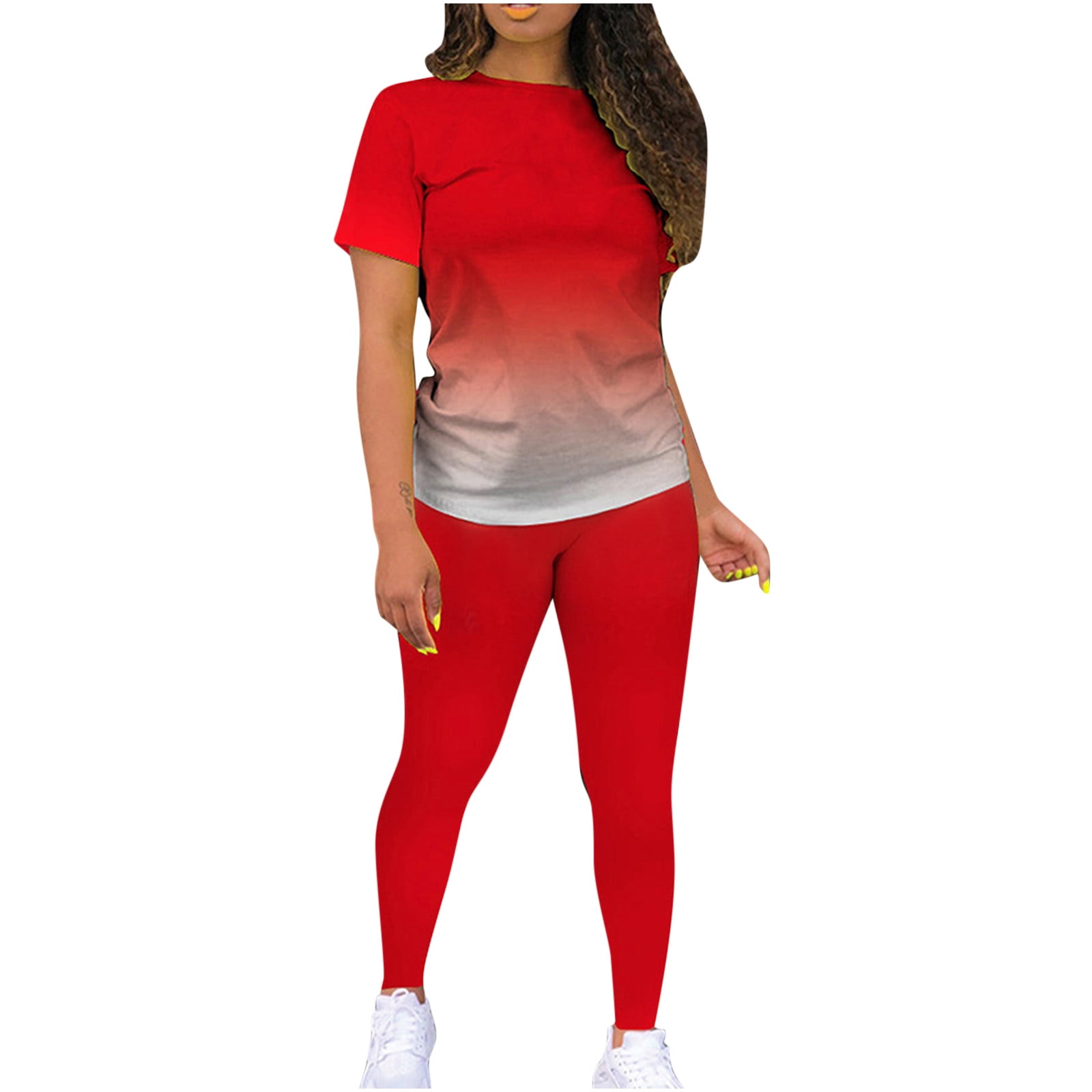Verdusa Women's 2-Piece Lounge Set - Ribbed Long Sleeve Tee & Plaid Pants - View #3