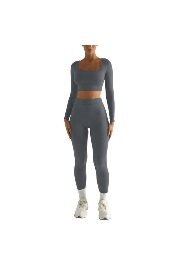 Womens 2 Piece Workout Sets Short Matching Lounge Sets Summer Clothes Going Out Gym Outfits Bra Tank Tops Sports Bra Gym Clothes Sets (XXL,Grey)