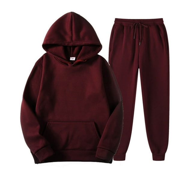 Usmixi Tracksuits Set for Women Womens Hooded Sweatshirt 2 Piece Outfit Sets Casual Solid Pullover Hoodies and Jogger Sweatpant Sweatsuit Sets Running Sports Pocket Lounge Set Under $10