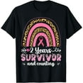 thumbnail image 1 of Womens 2 Years Breast Cancer Survivor Awareness Pink Ribbon T-Shirt, 1 of 4
