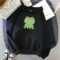 thumbnail image 1 of Womens 2022 Frog Hoodies Lightweight Hooded Drawstring Pullover Sweatshirts Cute Cartoon Animal Print Long Sleeve Tops Shirts, 1 of 3