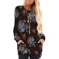 thumbnail image 1 of Womens 2023 Fall Long Sleeve T-Shirts Casual Tunic Tops for Leggings Loose Soft Blouses with Pocket, 1 of 7