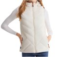 thumbnail image 1 of Womens 2024 Solid Vest Color Electric Heating Warm Electric Heating Sleeveless Jacket Zip Up Stand-Up Collar Tank Coat White XXXL, 1 of 4