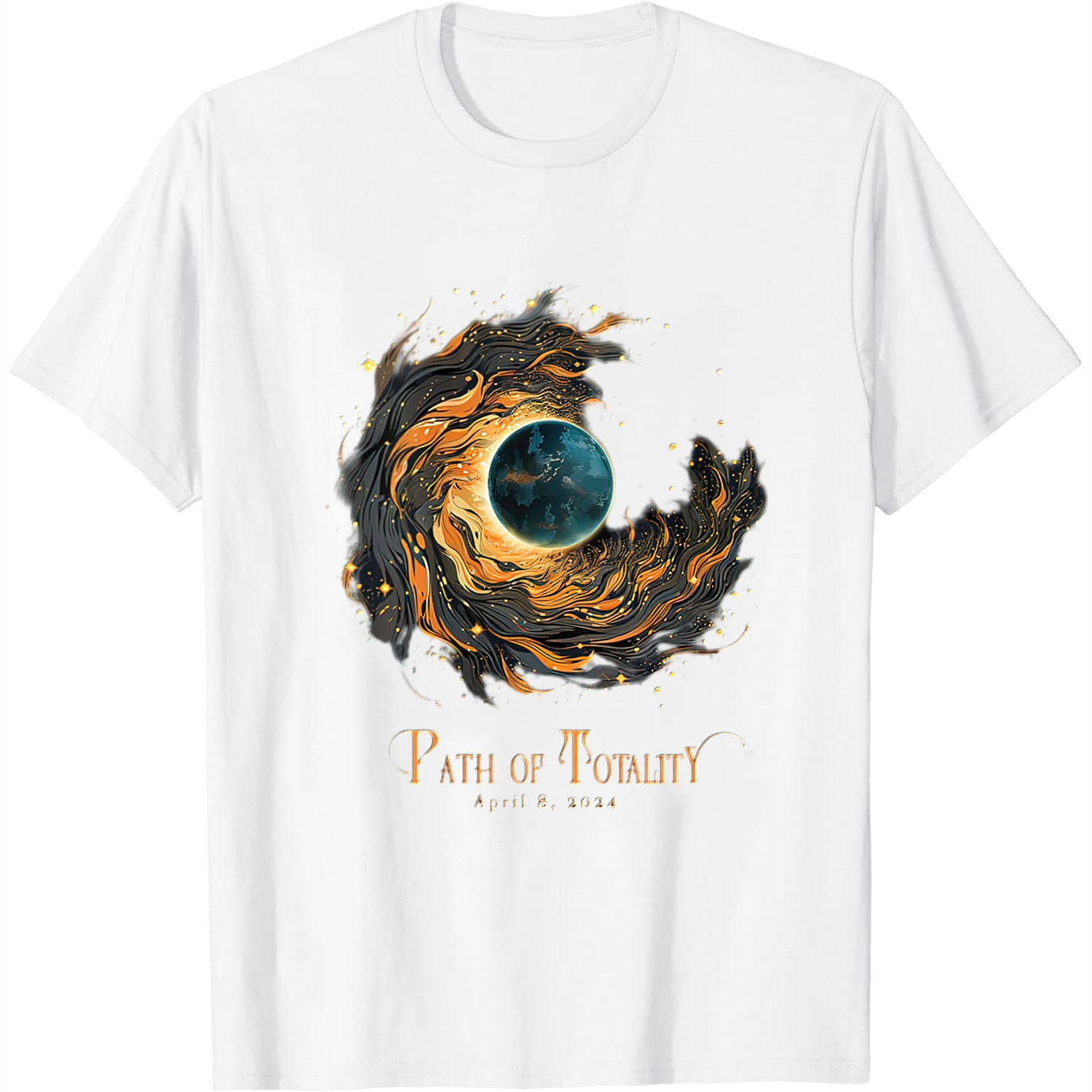 Womens 2024 Total Solar Eclipse Shirt April 8 Path of Totality Round