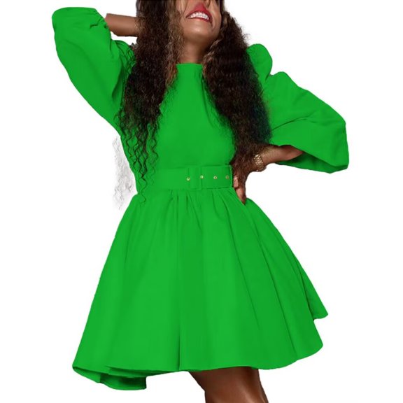 Womens 2025 Spring Dresses Casual Ruffle Tiered A Line Swing Mini Cute Dress