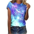 thumbnail image 1 of Womens 2026 Summer Vacation Fashion Womens Summer Tops Casual Plus Size Blouses For Women Dressy Casual 100 Percent Cotton V Neck T Shirts Women Plus Size, 1 of 5