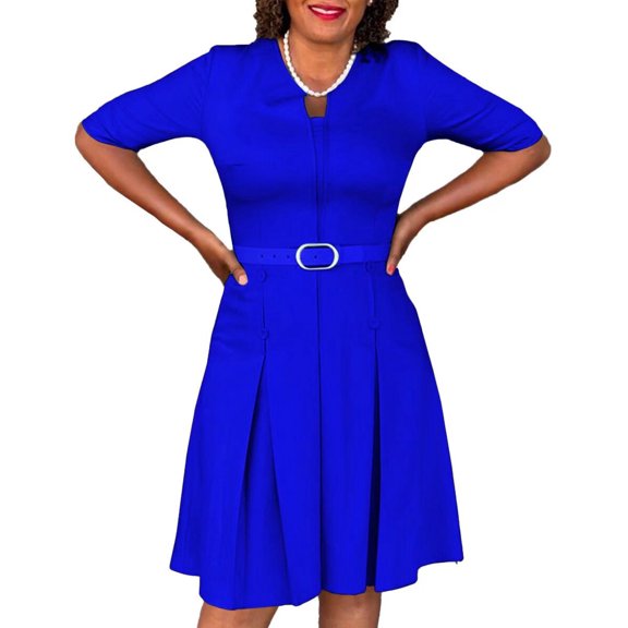 Womens 2025 Wrap Empire Waist Midi Maxi Dress A-Line Ruched Flowy Pleated Dress