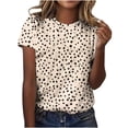 thumbnail image 1 of Womens 2026 Summer Casual T-Shirts Square Neck Petal Short Sleeve Tunic Tops, 1 of 5