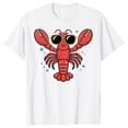 thumbnail image 1 of Womens 2026 Summer Tops Short Sleeve Lobster Print Fashion T Shirts Casual Trendy Crew Neck Basic Tees, 1 of 2