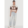 thumbnail image 1 of Womens 23 Graphic Cropped Football T-Shirt, 1 of 5