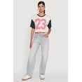 thumbnail image 1 of Womens 23 Graphic Cropped Football T-Shirt, 1 of 5